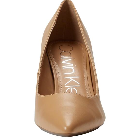 Calvin Klein Women's Beige Pointed Toe Pumps Size 7M Mid Heel Elegant - Picture 3 of 11